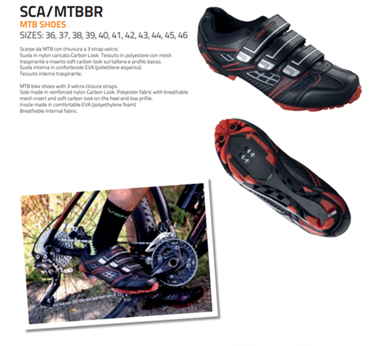 ZAPATILLAS PNK VENTO MTB TRIPLE VELCRO 46